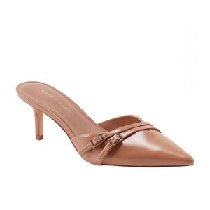 New Marc Fisher Women's Brown Amilia Kitten Heel Mule Pump Shoes, Size 8